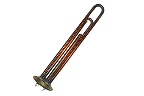 Тэн для водонагревателя, для Thermex, 2000W (700+1300), медь, резьба под анод М4, L= 320 мм, фланец 64 мм, Unival, Premium
