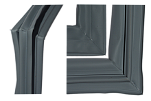 Уплотнитель двери Атлант-Минск, для холодильной камеры, 555 х 950 мм, к холодильникам МХМ-1705, 1716, 1717, в паз, код769748901530 серый