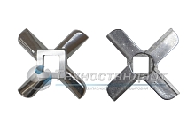 Нож для мясорубки Moulimex HV8 SS-193517(новый тип) , Zelmer 755469, Cameron, отверстие-квадрат 10,5 мм