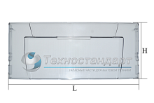 Панель ящика холодильника Ariston, Indesit, Stinol, H=200 мм, L= 455 мм, код 856032